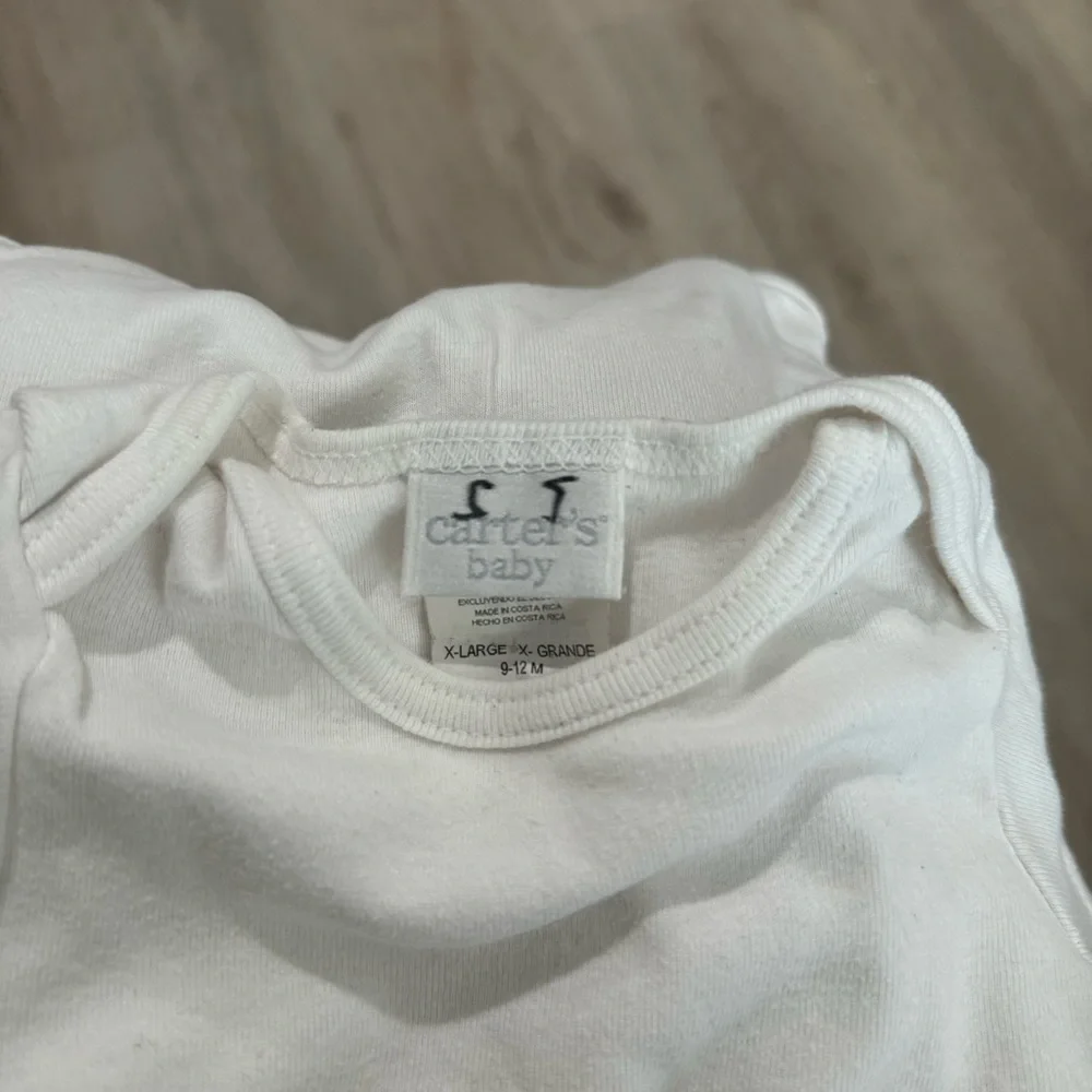 Kids Carter's White Baby Bodysuit Onesie Short Sleeve 9-12M